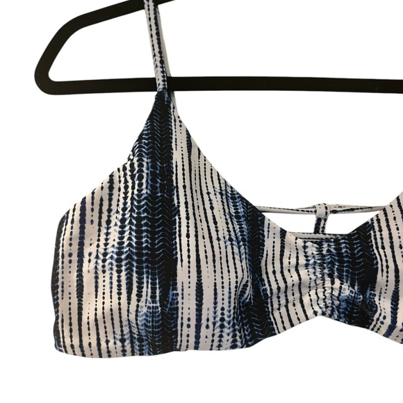 Raisins Blue and White Striped Bikini Top XL - Picture 3 of 5